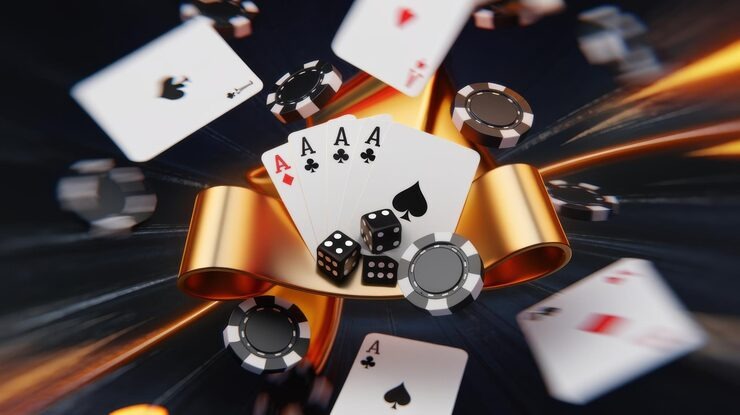 okewla Capsa Banting card arrangement display on live dealer table